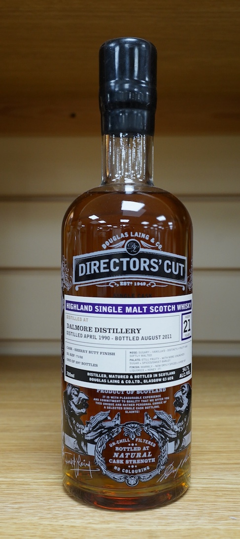 A bottle of Directors’ Cut 21 years old single malt whisky. Condition - good